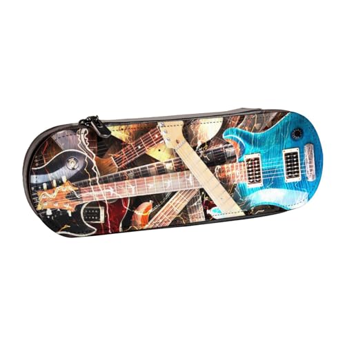 IguaTu Federmäppchen und Make-up-Organizer mit französischem Hahn, wasserdicht, mit Reißverschluss, kompakte Reise-Stifttasche für Schule, Büro, Musikgitarre, Einheitsgröße, Kosmetikkoffer von IguaTu