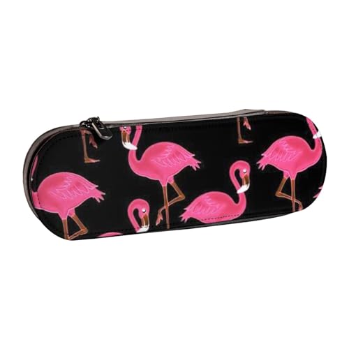 IguaTu Federmäppchen und Make-up-Organizer mit rotem Geranien-Motiv, wasserdicht, mit Reißverschluss, kompakte Reise-Stifttasche für Schule, Büro, Schöne rosa Flamingos, Einheitsgröße, Kosmetikkoffer von IguaTu