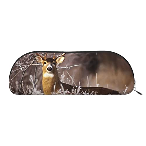 IguaTu Free Deer Leder Federmäppchen Kosmetiktasche mit glattem Reißverschluss Münztasche Büro Schreibwaren Organizer, silber, Einheitsgröße, Schulranzen von IguaTu