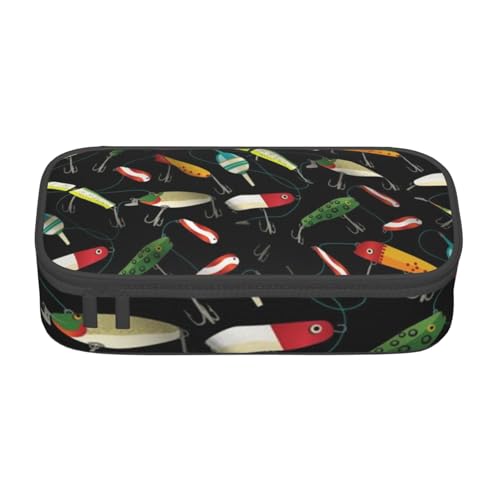 IguaTu Funny Fox Federmäppchen mit großer Kapazität für Schule, Schreibwaren Organizer Tasche mit Fächern, Reißverschlusstasche, Angelköder, Einheitsgröße, Kosmetikkoffer von IguaTu