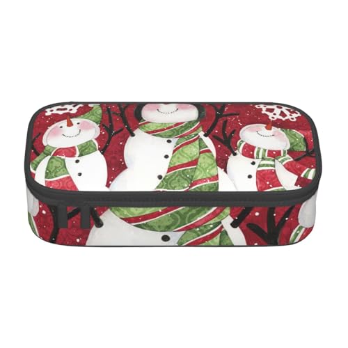 IguaTu Funny Fox Federmäppchen mit großer Kapazität für Schule, Schreibwaren Organizer Tasche mit Fächern, Reißverschlusstasche, weihnachtsmotiv, Einheitsgröße, Kosmetikkoffer von IguaTu