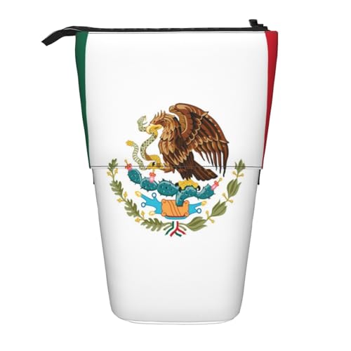 IguaTu Graffiti Hip Hop Erweiterbares Federmäppchen, Teleskop-Schreibwaren-Organizer, strapazierfähiges Oxford-Gewebe, Mehrzweck-Tasche für Stifte, Make-up, Flagge Mexikos, Einheitsgröße, von IguaTu