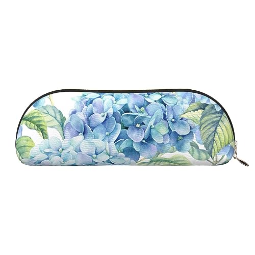 IguaTu Hydrangea Flower Leder Federmäppchen Kosmetiktasche mit glattem Reißverschluss Münztasche Büro Schreibwaren Organizer, gold, Einheitsgröße, Schulranzen von IguaTu