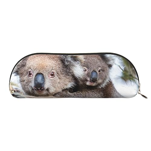 IguaTu Koala Bear Leder Federmäppchen Kosmetiktasche mit glattem Reißverschluss Münzbeutel Büro Schreibwaren Organizer, gold, Einheitsgröße, Schulranzen von IguaTu