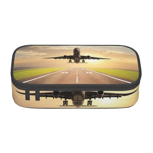 IguaTu Ladybug Federmäppchen mit großem Fassungsvermögen für Schule, Schreibwaren Organizer Tasche mit Fächern, Reißverschlusstasche, Flugzeig, Einheitsgröße, Kosmetikkoffer von IguaTu