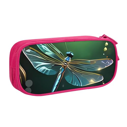 IguaTu Libelle Grün Große Kapazität Federmäppchen - Doppellagiger Schreibwaren-Organizer für Schule, Büro, Reisen, rose, Einheitsgröße, Kosmetikkoffer von IguaTu