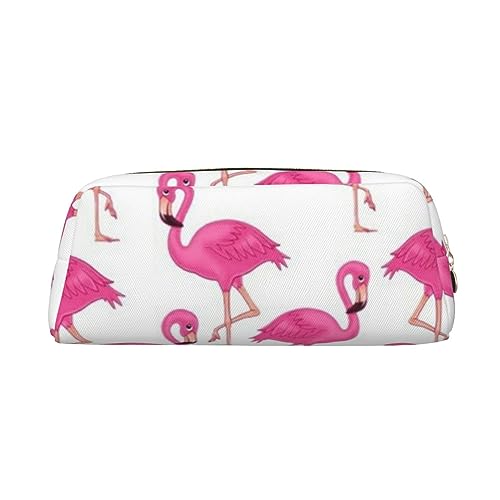 IguaTu Lustiges Federmäppchen mit gerösteten Kaffeebohnen, Leder mit Reißverschluss, dreidimensionales Federmäppchen, große Kapazität, Kosmetiktasche, Schreibwarentasche, Rosa Flamingo, Einheitsgröße, von IguaTu