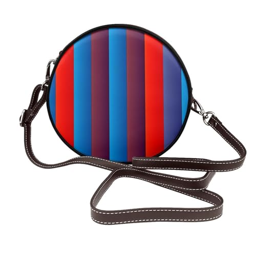 IguaTu Merry Christmas Penguins Round Leather Shoulder Bag for Women with Detachable Strap Stylish Crossbody Circle Purse, Rot/Blau, vertikal, Einheitsgröße IguaTu Merry Christmas Penguins Round Leather Shoulder Bag for Women with Detachable Strap Stylish Crossbody Circle Purse, Rot/Blau, vertikal, Einheitsgröße von IguaTu