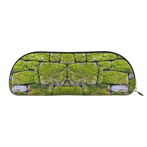 IguaTu Moss Stone Pavement Leather Pencil Pouch - Cosmetic Bag with Smooth Zip - Coin Bag - Office Stationery Organizer, gold, Einheitsgröße, Schulranzen von IguaTu