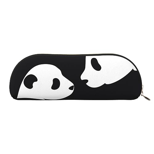 IguaTu Panda Tier Leder Federmäppchen Kosmetiktasche mit glattem Reißverschluss Münzbeutel Büro Schreibwaren Organizer, gold, Einheitsgröße, Schulranzen von IguaTu