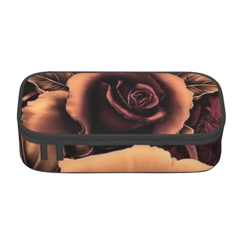 IguaTu Pferde Große Kapazität Federmäppchen für Schule Schreibwaren Organizer Tasche mit Fächern Reißverschlusstasche, Gothic Rose, Einheitsgröße, Kosmetikkoffer von IguaTu