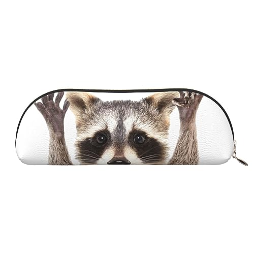 IguaTu Racoons Federmäppchen aus Leder, Kosmetiktasche mit glattem Reißverschluss, Münztasche, Bürobedarf, Organizer, gold, Einheitsgröße, Schulranzen von IguaTu