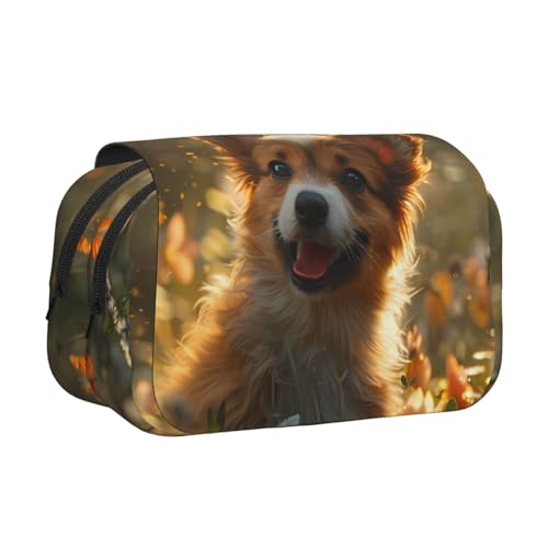 IguaTu Romantisches Federmäppchen, Motiv: Paris Eiffelturm, doppellagig, Oxford-Stoff, Stifteetui mit Reißverschluss und Klappe, große Kapazität, Schreibwarentasche für Schule, Büro, Reisen von IguaTu