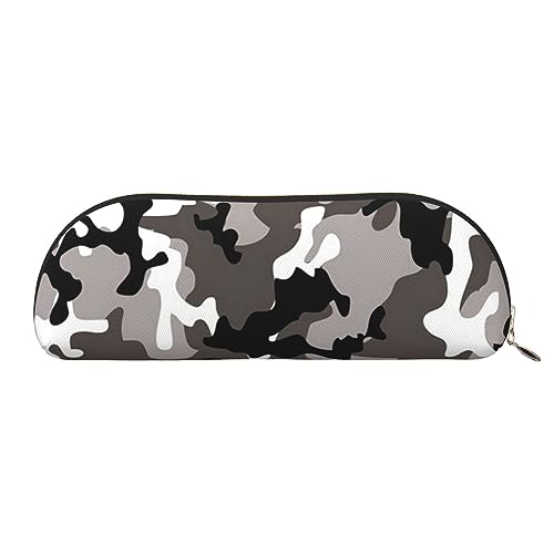 IguaTu Schwarz Grau Weiß Camo Leder Bleistift Tasche - Kosmetiktasche mit glattem Reißverschluss - Münztasche - Büro Schreibwaren Organizer, gold, Einheitsgröße, Schulranzen von IguaTu