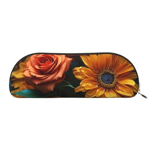 IguaTu Sunrise Clouds Federmäppchen aus Leder – Kosmetiktasche mit glattem Reißverschluss – Münztasche – Bürobedarf Organizer, Sonnenblume und Rose., Einheitsgröße, Schulranzen IguaTu Sunrise Clouds Federmäppchen aus Leder – Kosmetiktasche mit glattem Reißverschluss – Münztasche – Bürobedarf Organizer, Sonnenblume und Rose., Einheitsgröße, Schulranzen von IguaTu