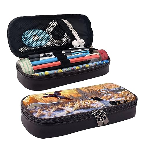 IguaTu Texas Bluebonnets Scenery Federmäppchen Große Kapazität Bedrucktes Federmäppchen Schreibwaren Organizer für Schule Bürobedarf, Fasanenfänger für Hunde, Einheitsgröße, Beauty Case von IguaTu