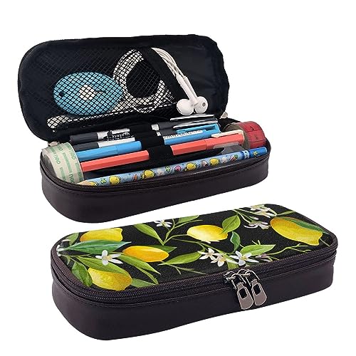 IguaTu Texas Bluebonnets Scenery Federmäppchen Große Kapazität Bedrucktes Federmäppchen Schreibwaren Organizer für Schule Bürobedarf, Zitrone und Blume, Einheitsgröße, Beauty Case von IguaTu