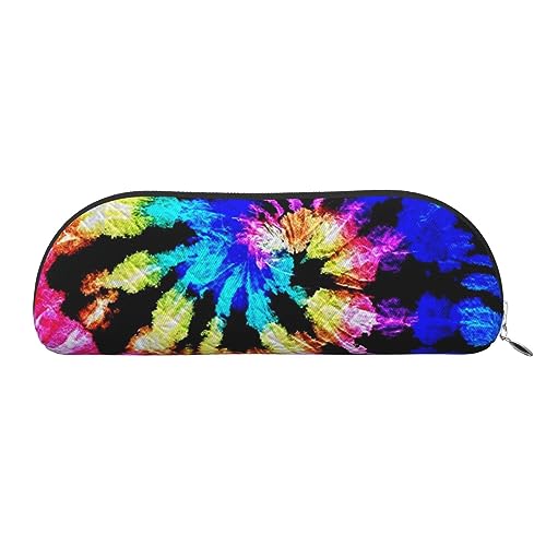 IguaTu Tie Dye Leder Federmäppchen Kosmetiktasche mit glattem Reißverschluss Münzbeutel Büro Schreibwaren Organizer, silber, Einheitsgröße, Schulranzen von IguaTu