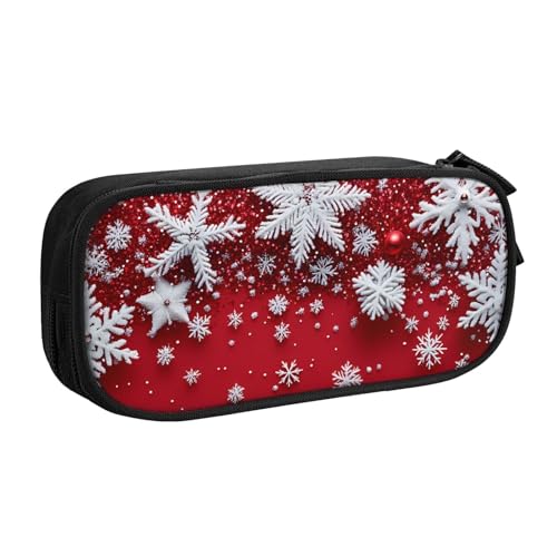 IguaTu Weihnachten Große Kapazität Federmäppchen - Doppelschicht Schreibwaren Organizer für Schule, Büro, Reisen, Schwarz , Einheitsgröße, Kosmetikkoffer von IguaTu