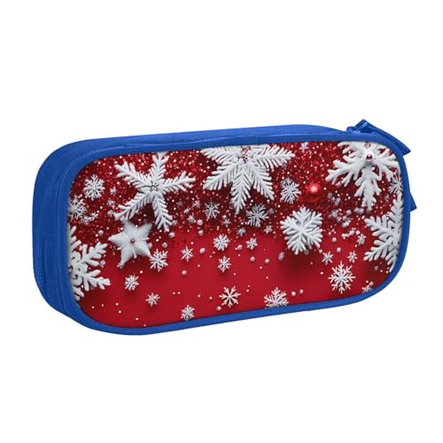 IguaTu Weihnachten Große Kapazität Federmäppchen - Doppelschicht Schreibwaren Organizer für Schule, Büro, Reisen, blau, Einheitsgröße, Kosmetikkoffer von IguaTu