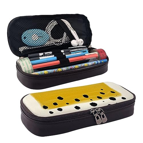 IguaTu Weihnachten Pinguin Federmäppchen Große Kapazität Bedrucktes Federmäppchen Schreibwaren Organizer für Schule Bürobedarf, Senfgelb / Schwarz, Einheitsgröße, Beauty Case von IguaTu