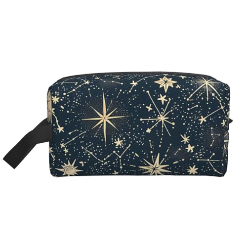Magic Witch Witchcraft Bohemian Drawing Water-Resistant Travel Toiletry Organizer Bag, Large Capacity Portable Cosmetic Storage for Gym/Daily Essentials, Glow in the dark, Einheitsgröße von IguaTu