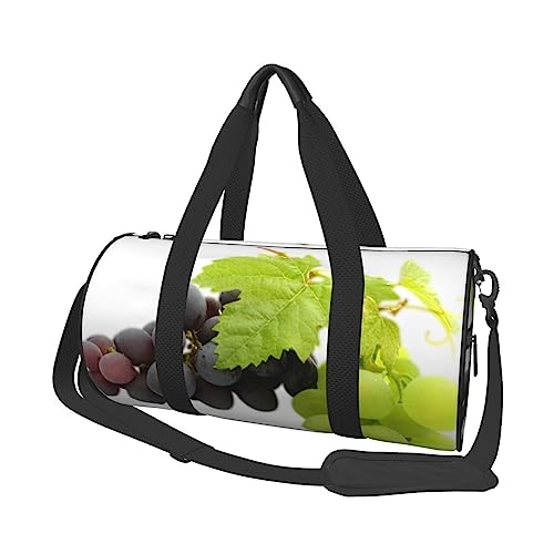 Runde Reisetasche Faltbare Sporttasche Große Kapazität Senfgelb Übernachtungstasche Geeignet für Männer und Frauen, grape, Einheitsgröße von IguaTu