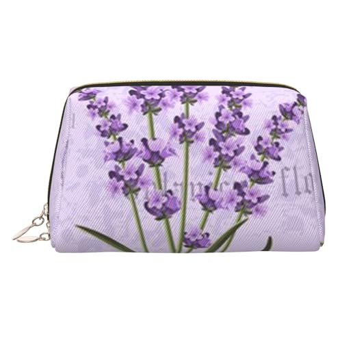 Strandszene mit Stühlen, Leder-Make-up-Tasche, Reise-Kulturbeutel, Organizer, tragbare PVC-Kosmetiktasche für Damen, Lavendel-Stempel, Einheitsgröße von IguaTu