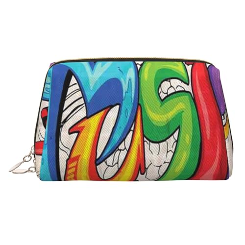 Sunrise Over Hawaii Make-up-Tasche aus Leder, Reise-Kulturbeutel, Organizer, tragbare PVC-Kosmetiktasche für Damen, Musik-Stil., Einheitsgröße von IguaTu