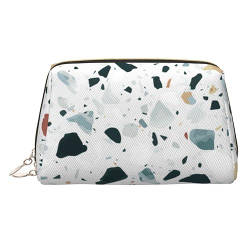 Sunrise Over Hawaii Make-up-Tasche aus Leder, Reise-Kulturbeutel, Organizer, tragbare PVC-Kosmetiktasche für Damen, Weißer Parttern:, Einheitsgröße von IguaTu