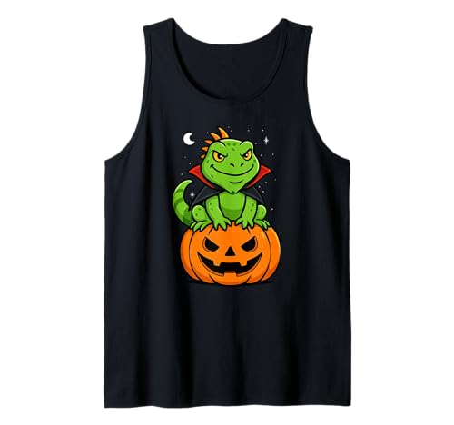 Leguan Tierliebhaber Vampir Kürbis Halloween Jungen Mädchen Tank Top von IguanaAxis1