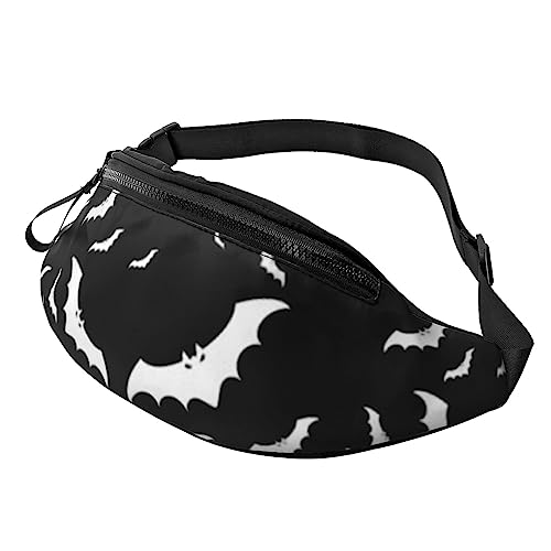 Bauchtasche mit Piratenflagge, für Herren und Damen, modische, verstellbare Umhängetasche, für Reisen, Sport, Wandern, Fliegende Fledermäuse für Halloween, Einheitsgröße von Iguatu