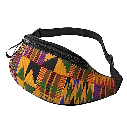 Bauchtasche mit Tarnmuster, für Herren und Damen, modisch, verstellbar, für Reisen, Sport, Wandern, Afrikanisches Weben, Einheitsgröße von Iguatu