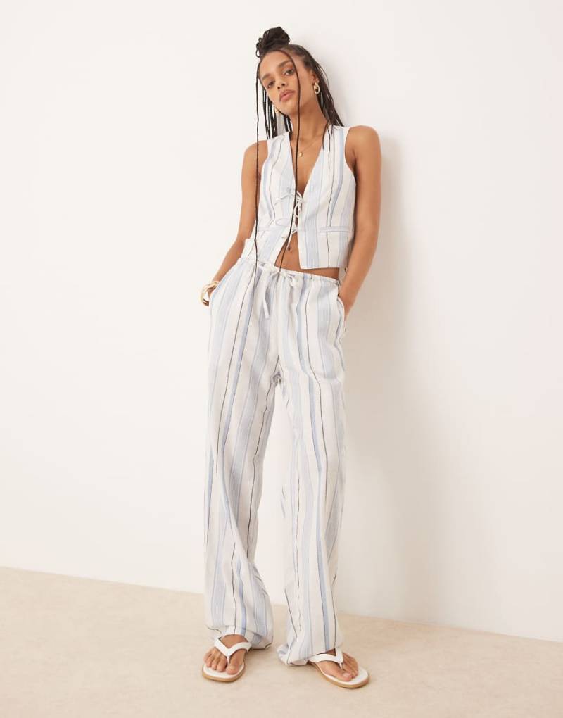 Iisla & Bird - Strandhose in Hellblau gestreift, Kombiteil von Iisla & Bird