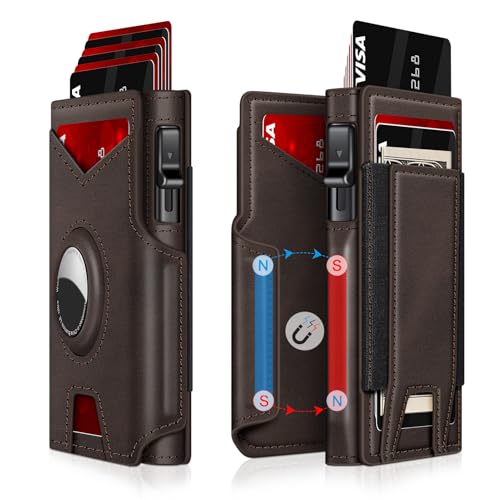 Iitrrs Airtag Geldbörse für Herren, minimalistische, schlanke Herren-Geldbörse, intelligenter Pop-Up-Kreditkartenhalter für 9–13 Karten, RFID-blockierende Brieftasche mit Ausweisfenster und Geldfach Iitrrs Airtag Geldbörse für Herren, minimalistische, schlanke Herren-Geldbörse, intelligenter Pop-Up-Kreditkartenhalter für 9–13 Karten, RFID-blockierende Brieftasche mit Ausweisfenster und Geldfach von Iitrrs