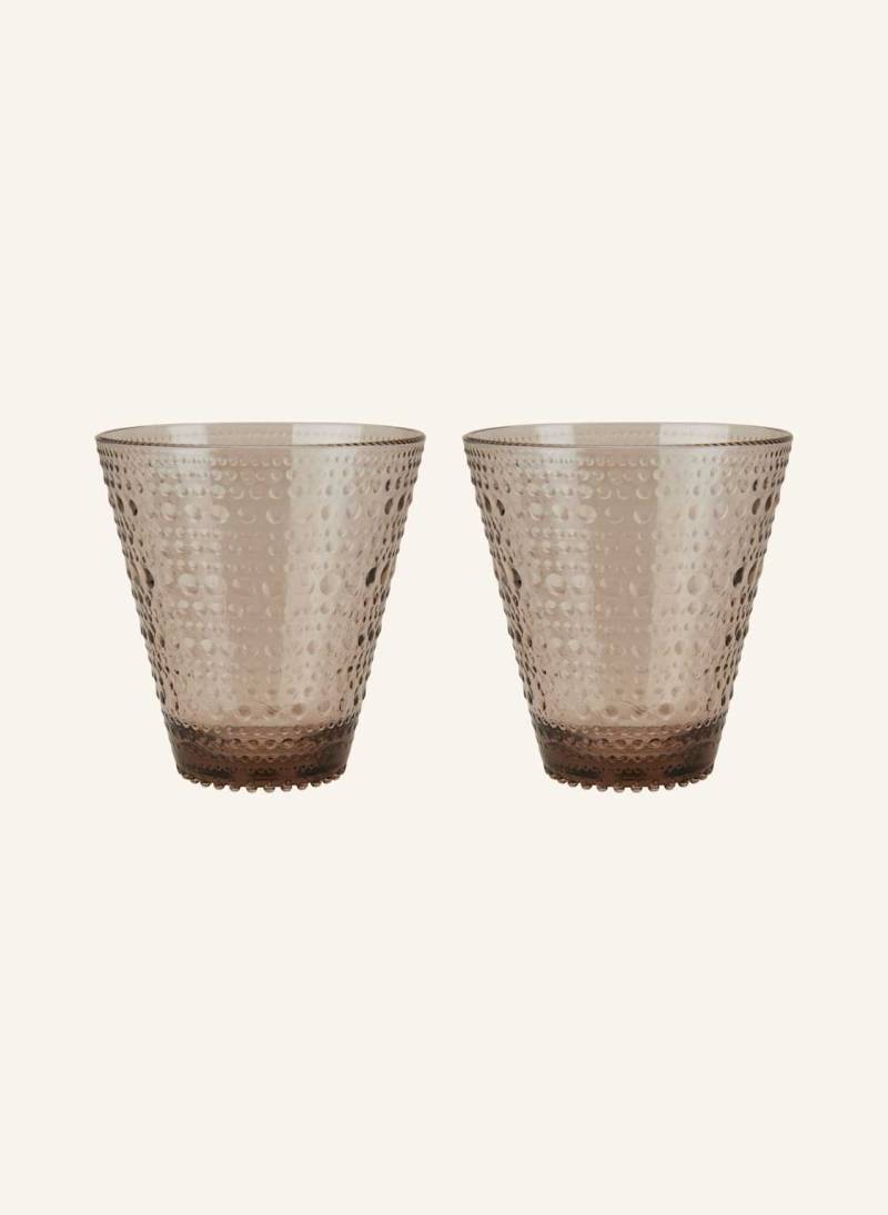 Iittala 2er-Set Trinkgläser Kastehelmi beige von Iittala