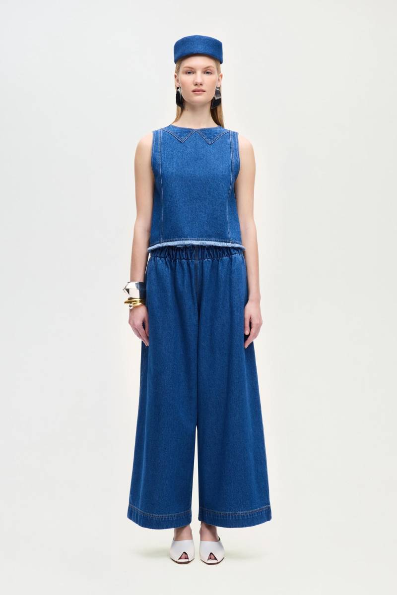Jeans-Bluse | Lyocell Bluse Quaste Detaillierte von MerleyResortWear