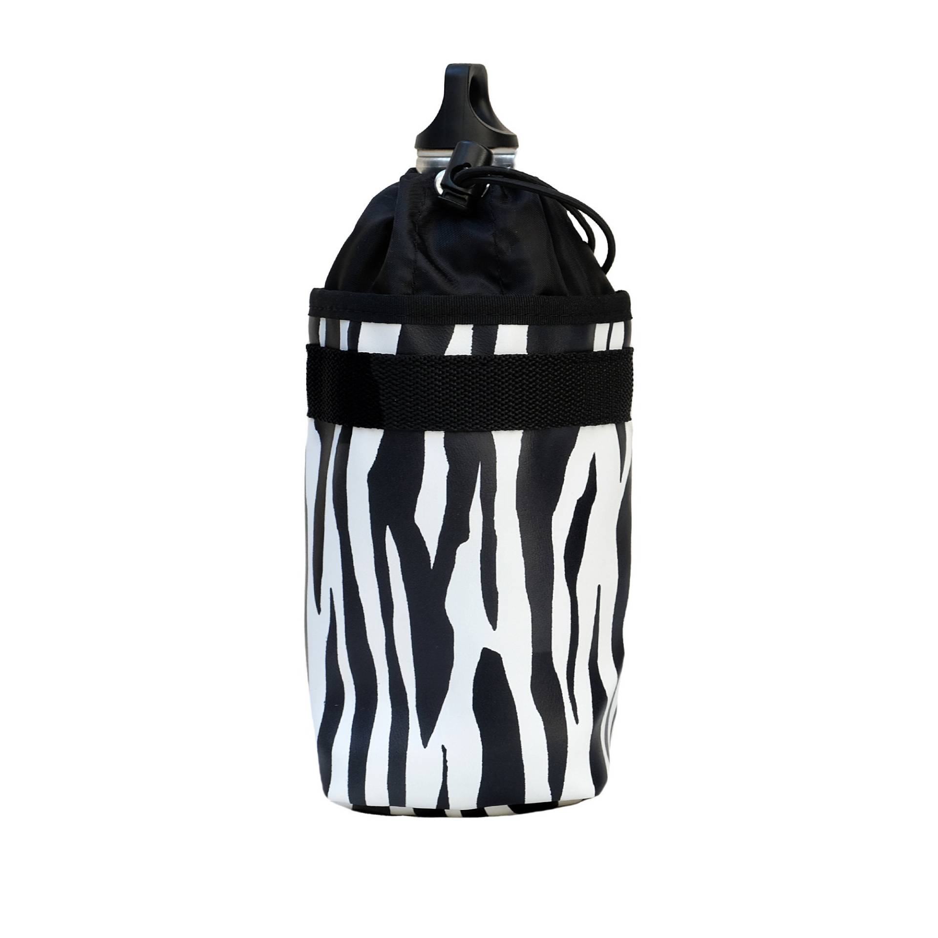 Flaschentasche Für Lenker Fahrradtasche Lenkertasche Aus Bedruckter Plane Wasserdicht Snack Bag Bike Bag - Design Zebra von Ikuri