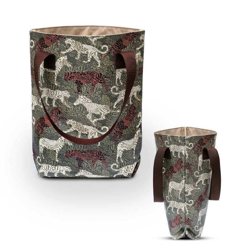 Shopper Einkaufstasche Tote Bag Beutel Wasserdicht - Tragetasche Für Frauen Aus Plane, Leoprint Animals von Ikuri