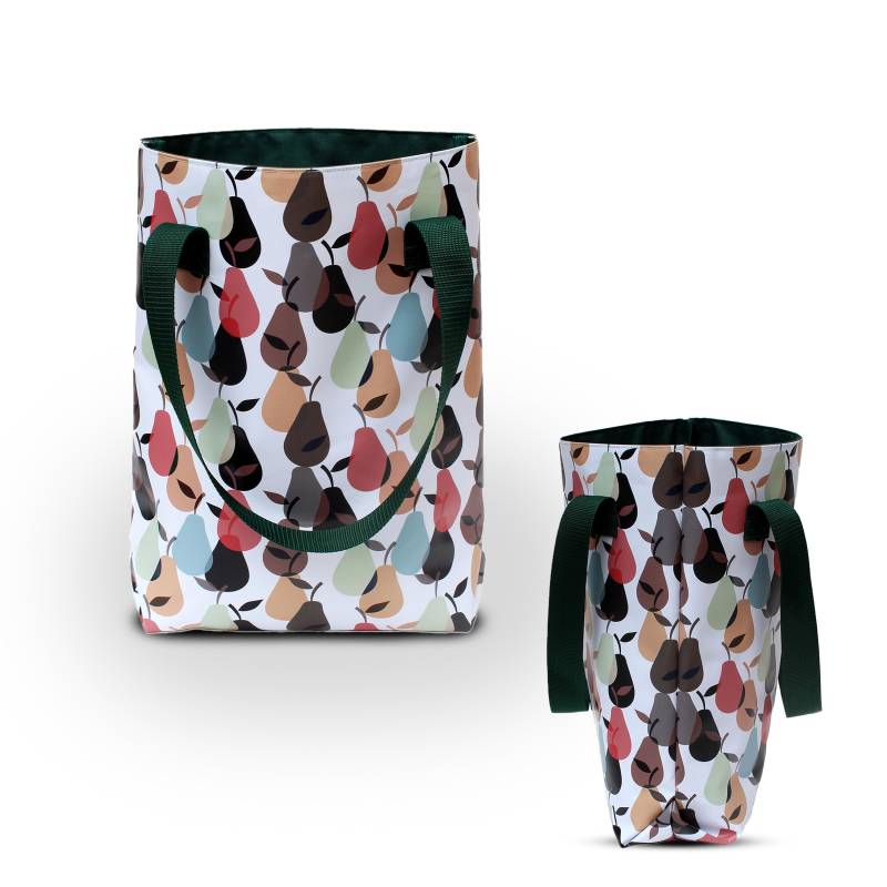 Shopper Einkaufstasche Tote Bag Beutel Wasserdicht - Tragetasche Für Frauen Aus Plane Mit Birnen Peras von Ikuri