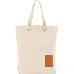 Il Bisonte Schultertasche Aus Natur Baumwollcanvas Mit Kuhlederbesatz von Il Bisonte