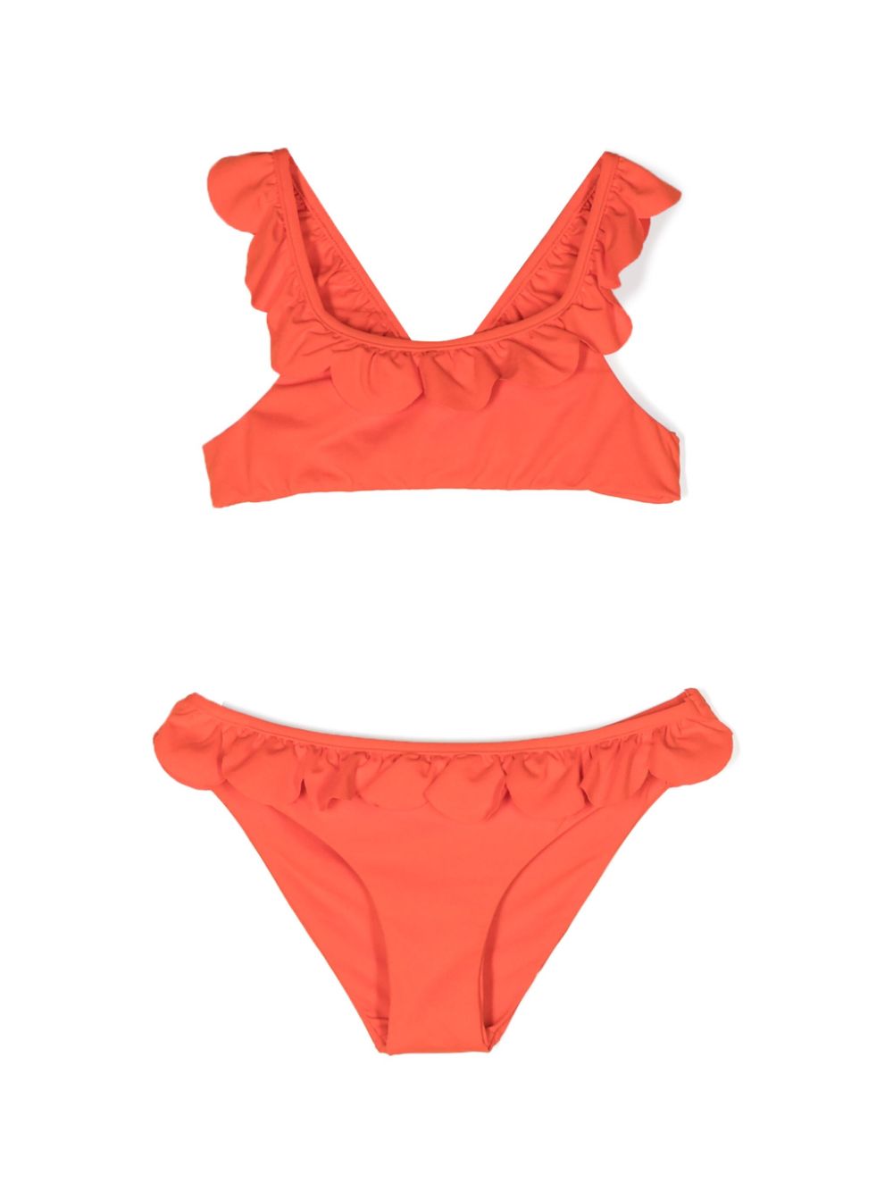 Il Gufo Bikini mit Rüschen - Orange von Il Gufo