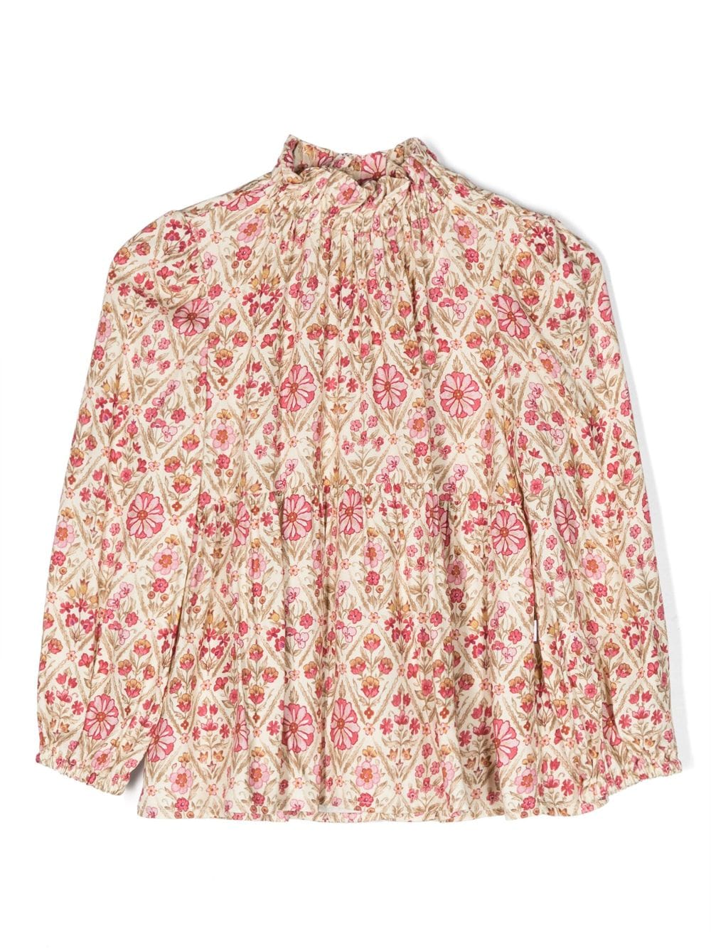 Il Gufo Bluse mit Blumen-Print - Nude von Il Gufo