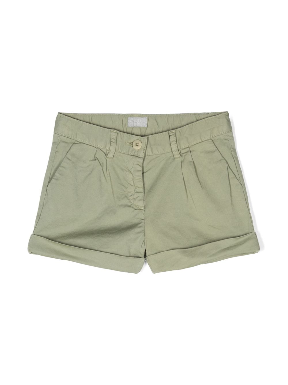 Il Gufo Kurze Twill-Shorts aus Baumwollgemisch - Grün von Il Gufo