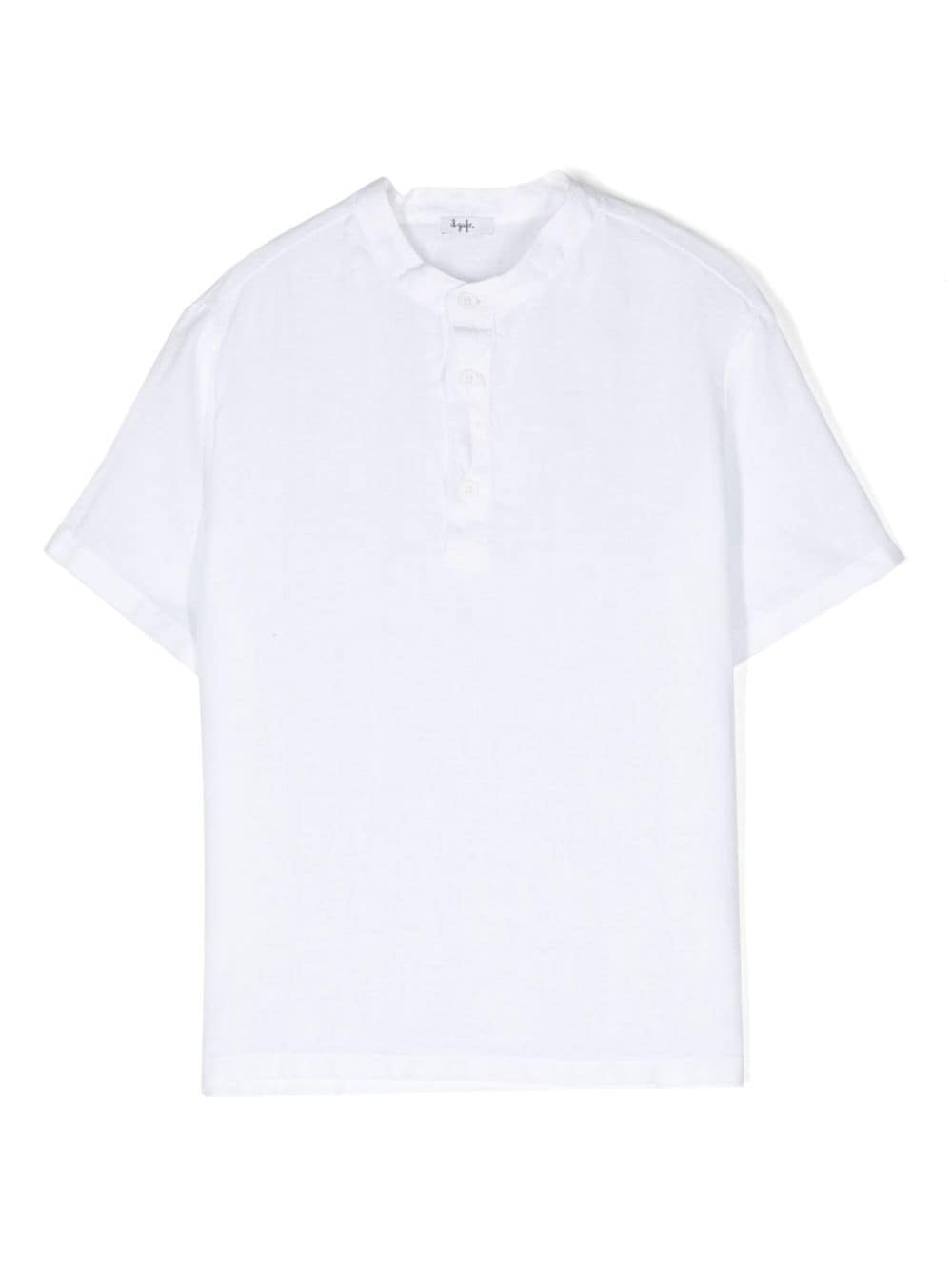 Il Gufo Leinenhemd mit Stehkragen - Weiß von Il Gufo