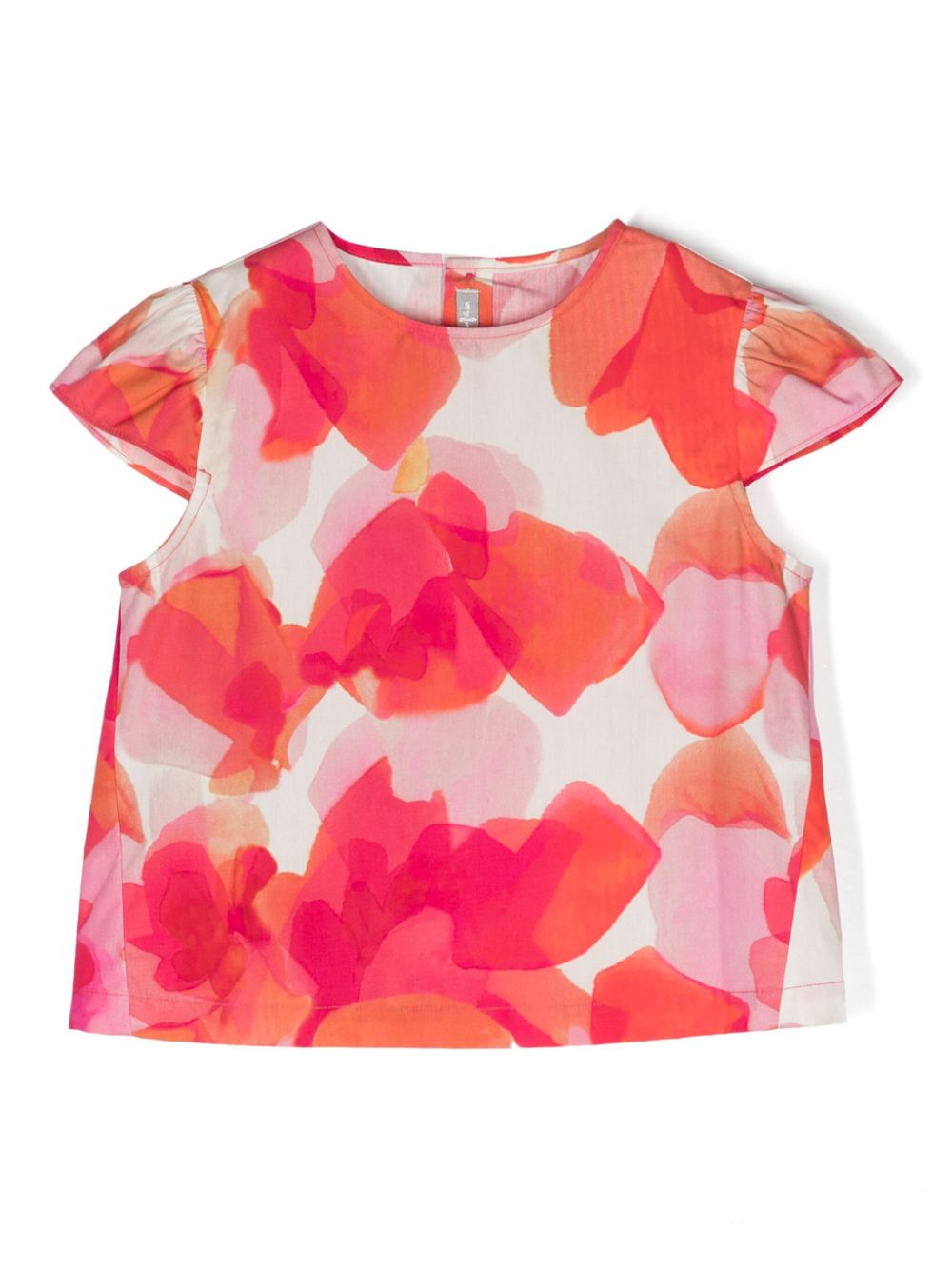 Il Gufo Popeline-Bluse mit abstraktem Print - Rosa von Il Gufo