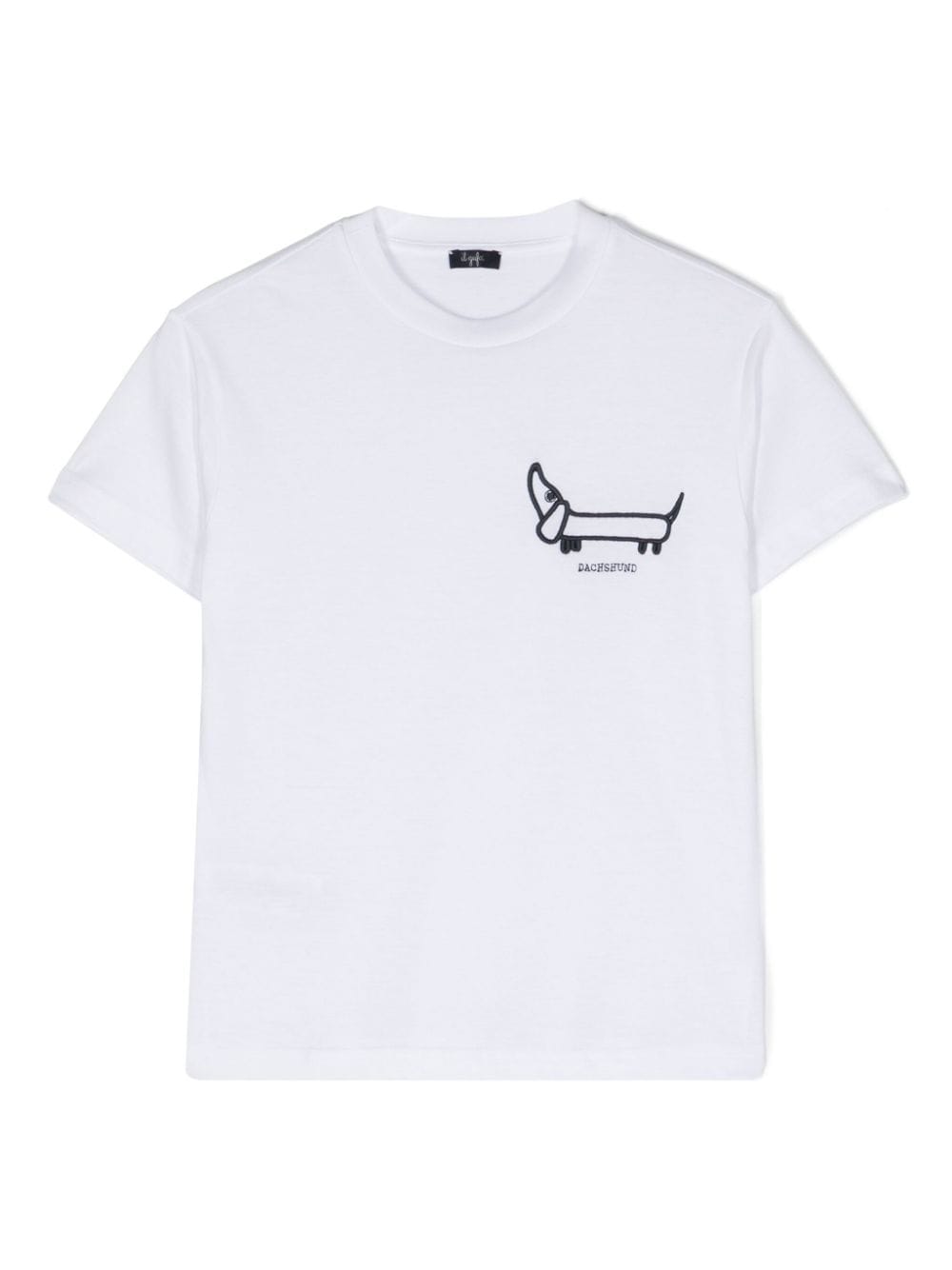 Il Gufo T-Shirt mit Hundestickerei - Weiß von Il Gufo