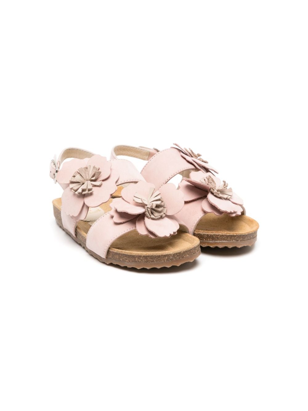 Il Gufo Wildledersandalen mit Blumenapplikation - Rosa von Il Gufo