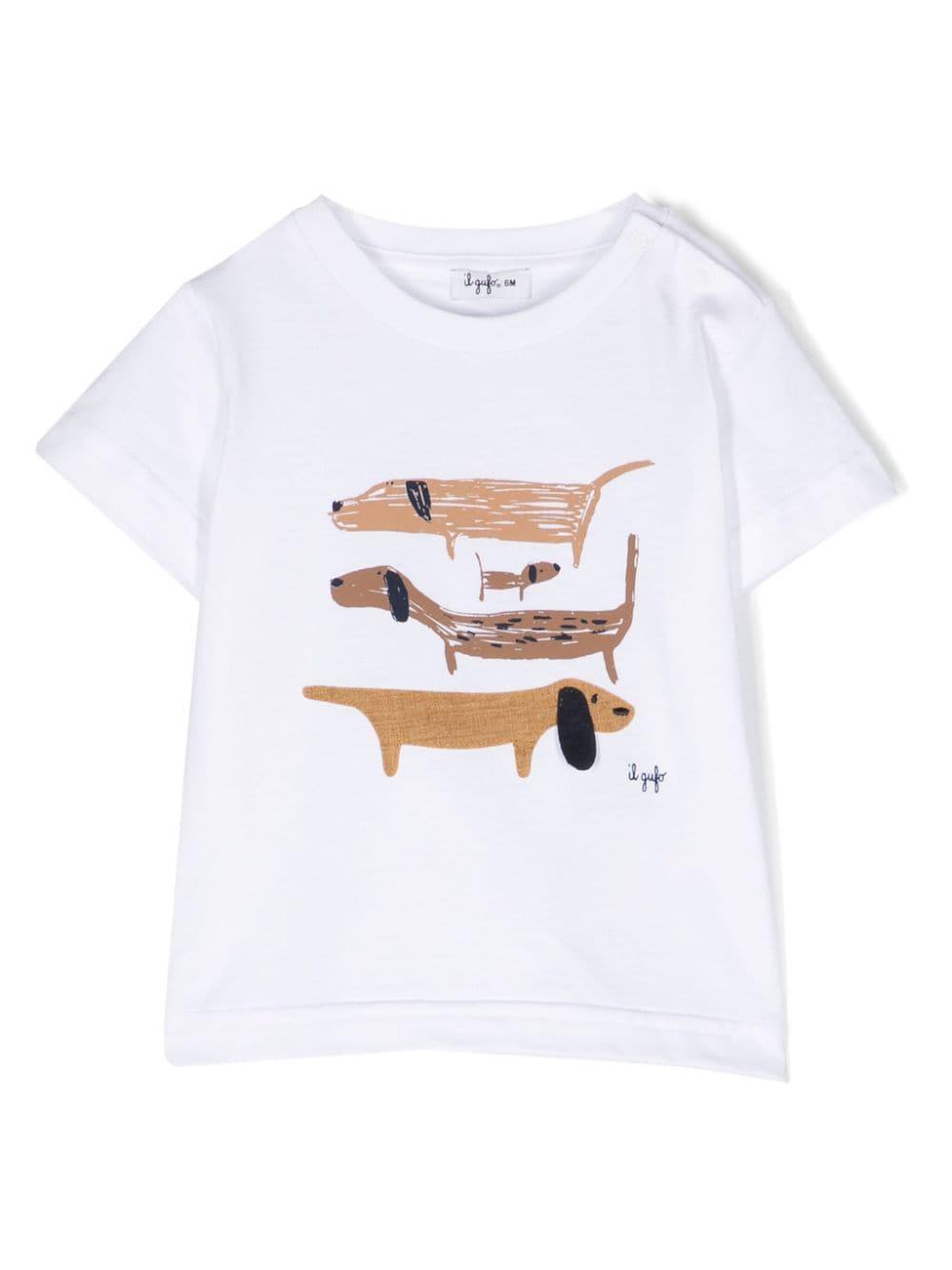 Il Gufo T-Shirt mit Hunde-Print - Weiß von Il Gufo