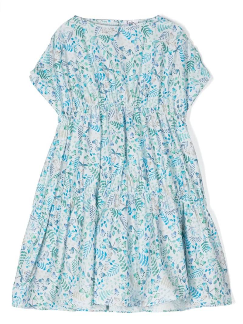 Il Gufo Kleid mit Blumen-Print - Blau von Il Gufo